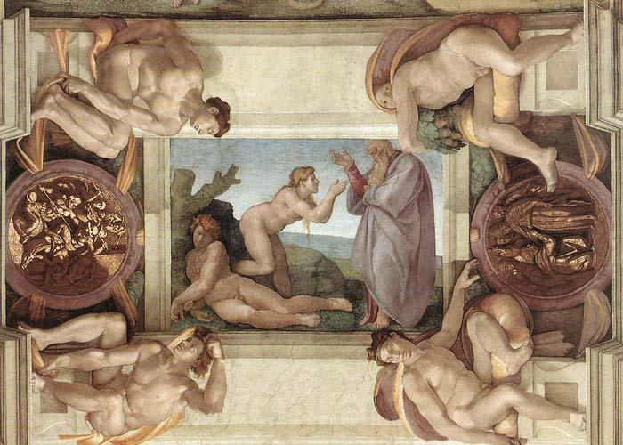 Michelangelo Buonarroti Creation of Eve France oil painting art